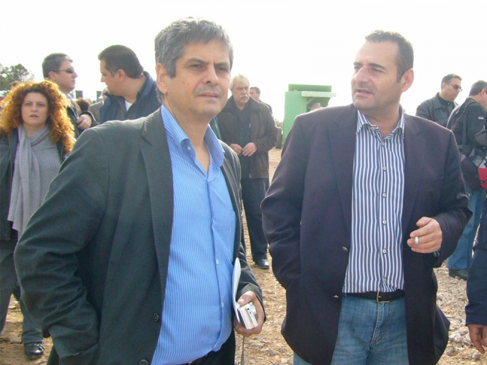 Ο Σταμάτης Μπεχράκης με τον αντιδήμαρχο Καλαμάτας Ανδρέα Καραγιάννη